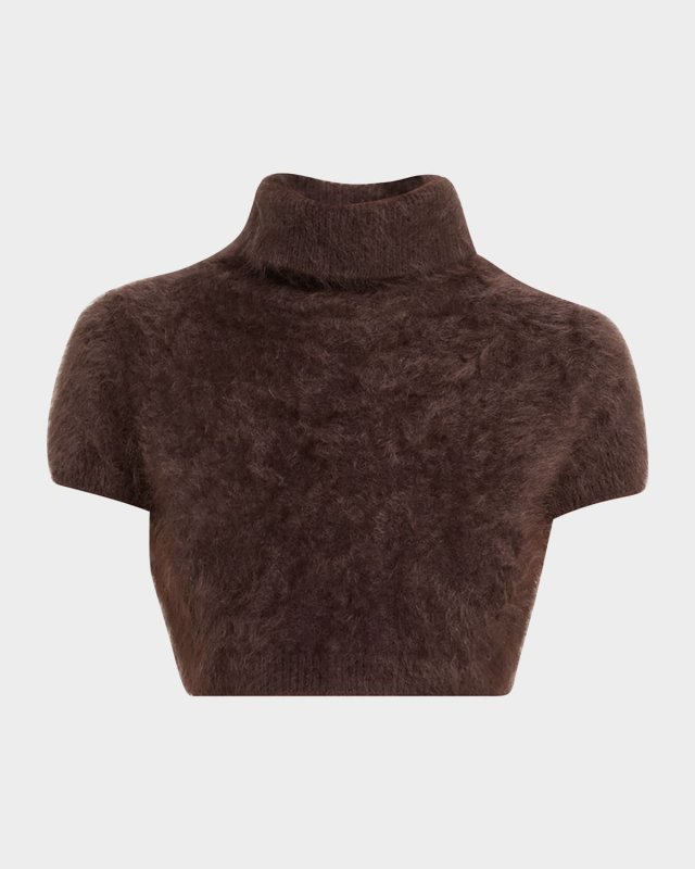 The Teddy Turtleneck Cropped Sweat